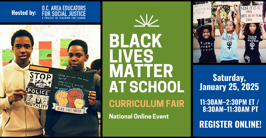 D.C. Area Black Lives Matter at School Curriculum Fair – DC Black ...